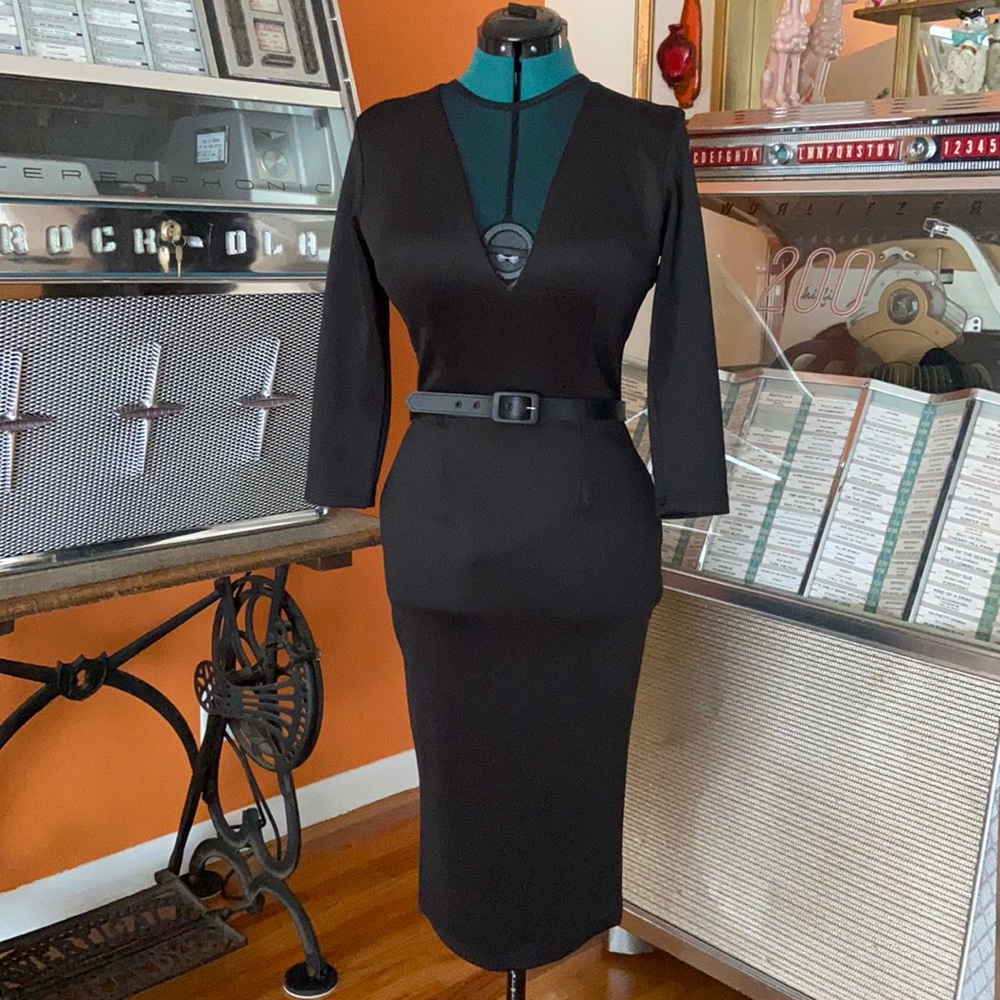 Deadly Dames Black Misfit Dress Sz L EUC